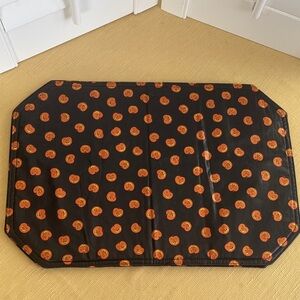 Set of 3 Longaberger Pumpkin 🎃 “Boo” Fabric Placemats EUC